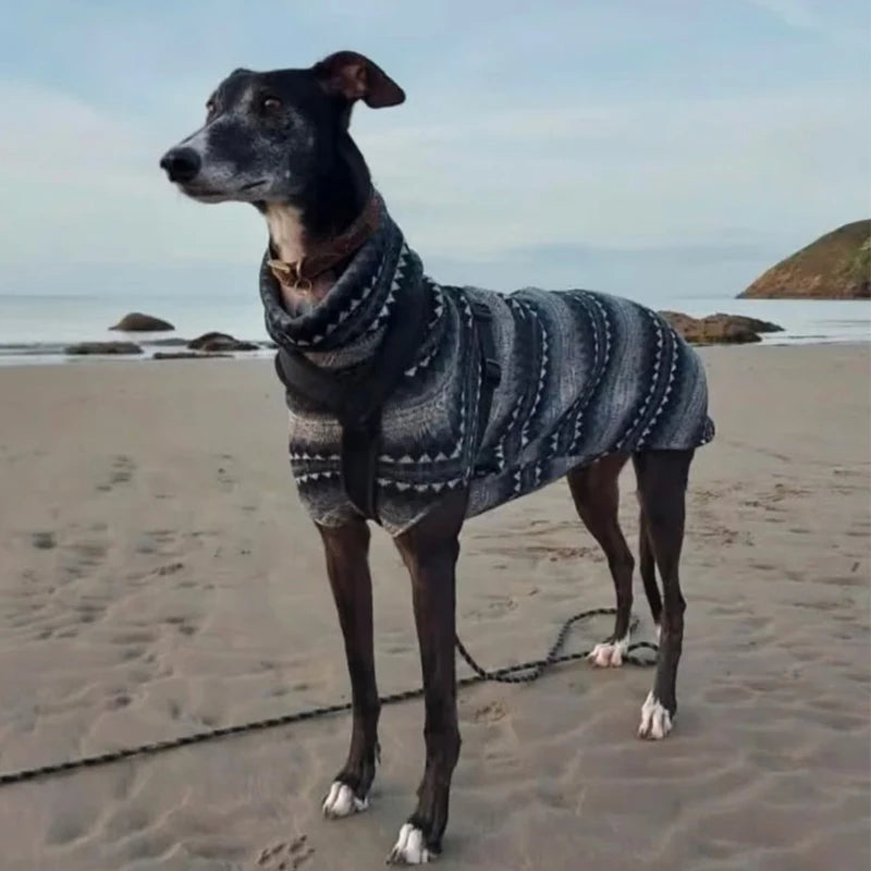 Greyhound Fleece High-Neck Dog Vest
