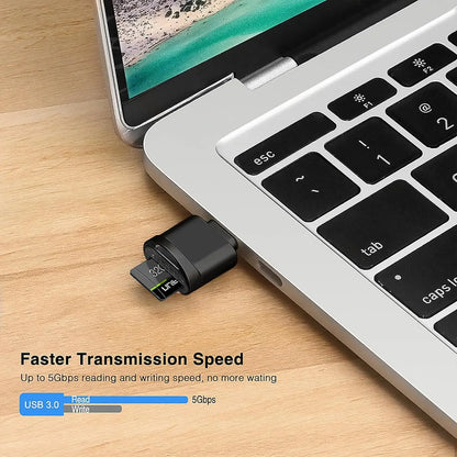 Mini USB-C SD & Micro SD Card Reader