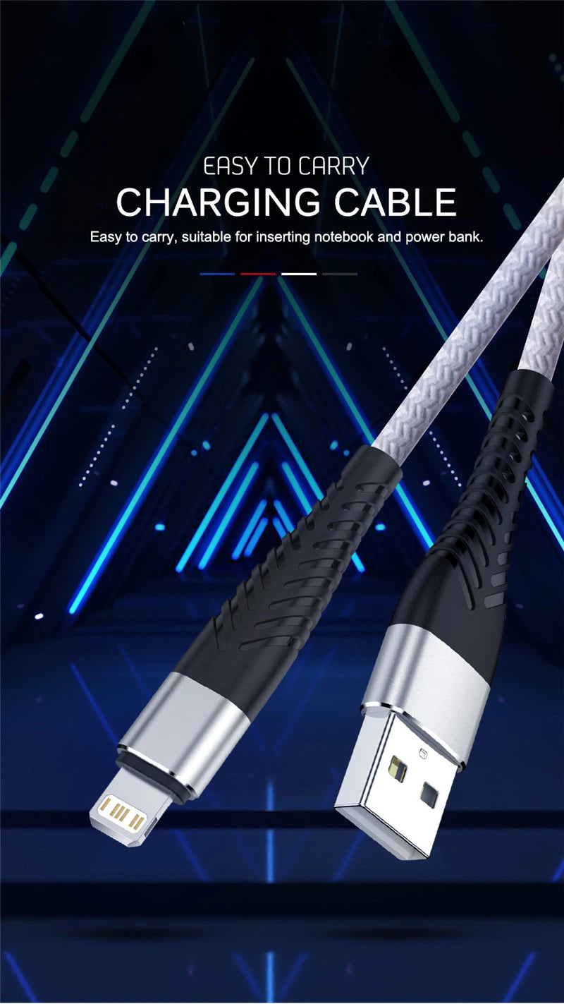 USB-A to Lightning Braided Fast Charging Cable