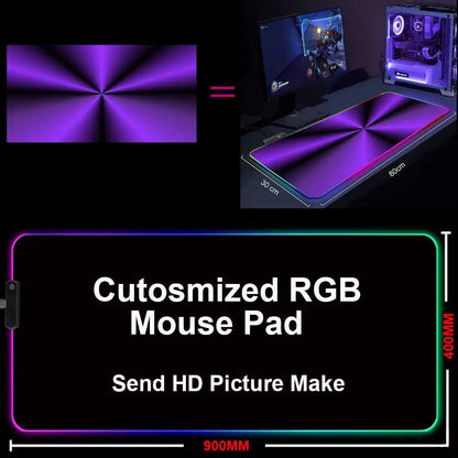 LED Backlit XXL Mouse Pad & Keyboard Mat