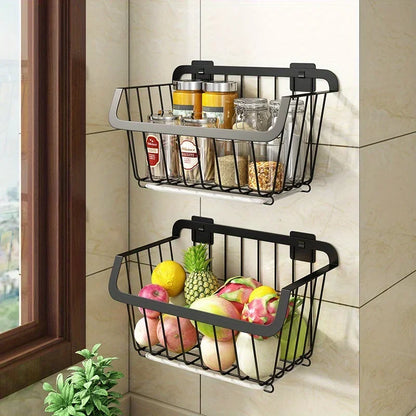 Stainless Steel Wall-Mounted Kitchen Storage Basket