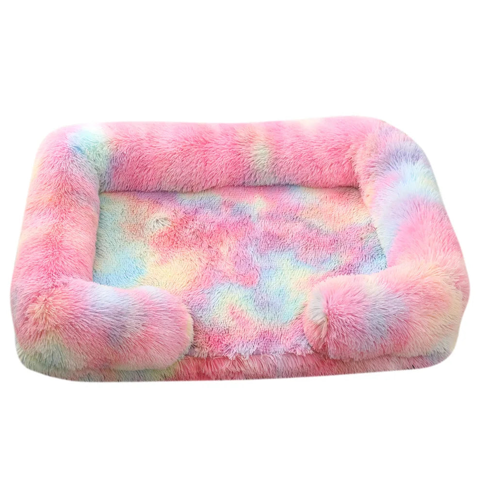 Plush Dog Bed with Removable Cover