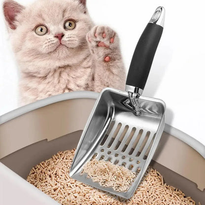 Stainless Steel Cat Litter Scoop with Long Handle
