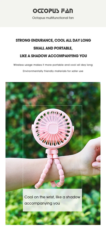 Portable Flexible Tripod Fan