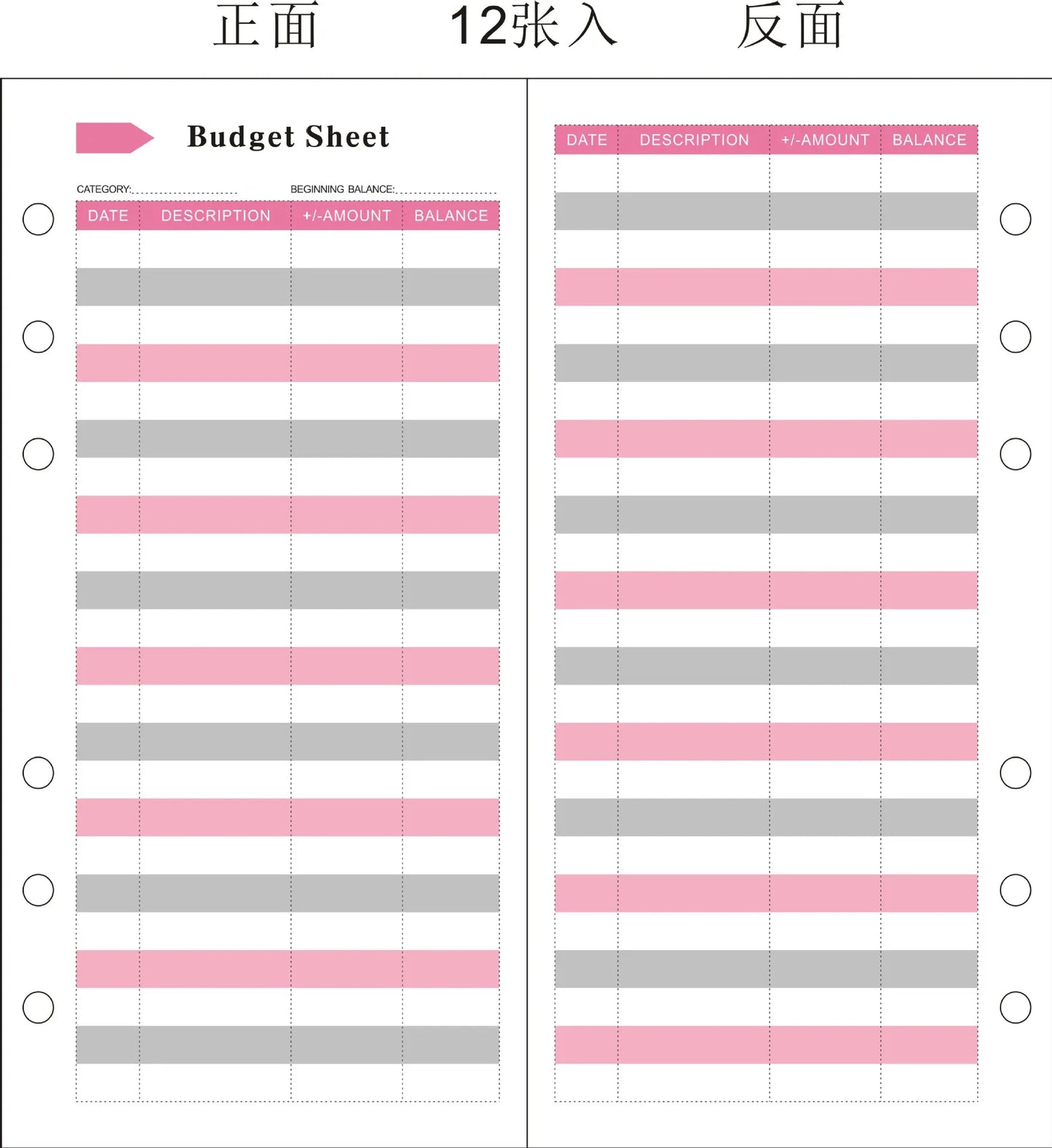 A6 Budget Planner Binder Set
