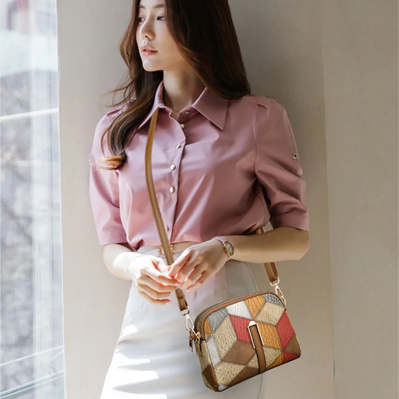 Women’s Designer Style Plaid Shoulder & Crossbody Tote Bag