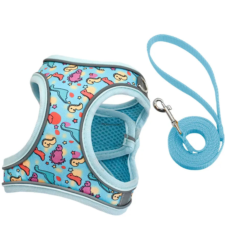 Breathable Mesh Dog Harness & Leash Set