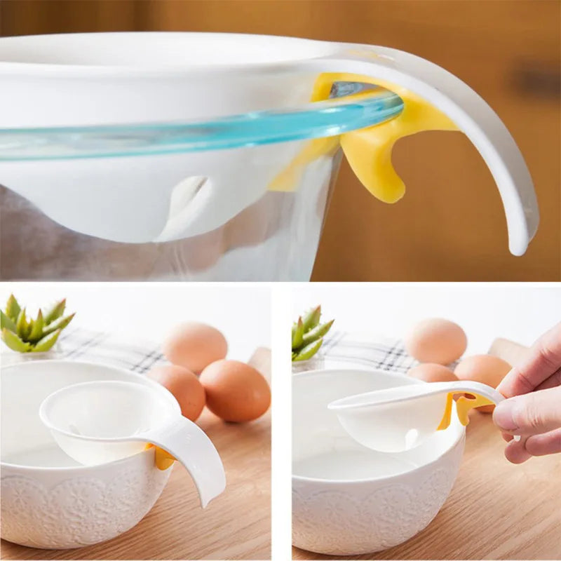 1Pc Food Grade Plastic Egg White Separator with Bowl