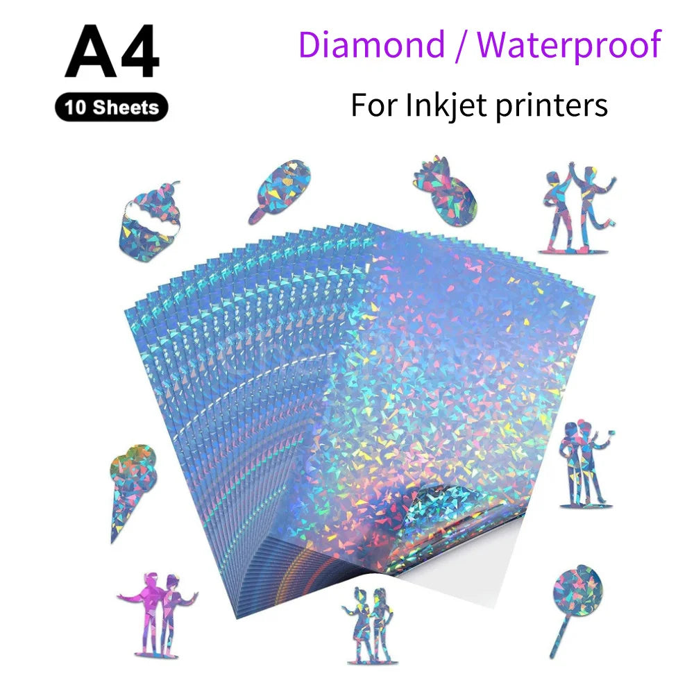 A4 Holographic Printable Vinyl Sticker Paper
