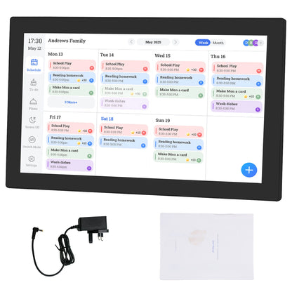 15.6" Smart WiFi Digital Family Calendar & Picture Frame