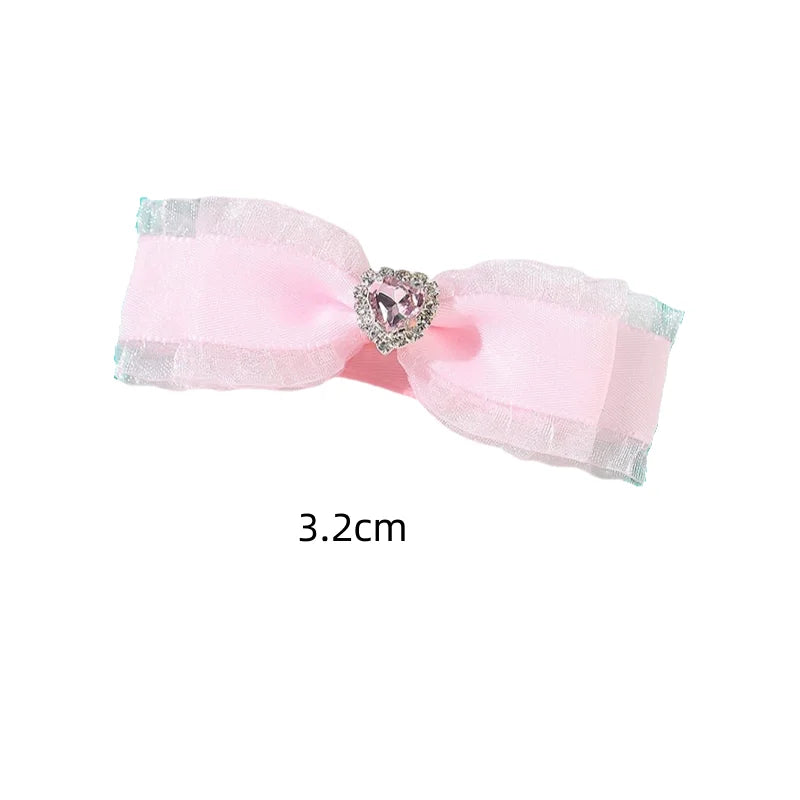 Pink Satin Pet Hairpin