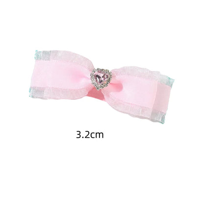 Pink Satin Pet Hairpin
