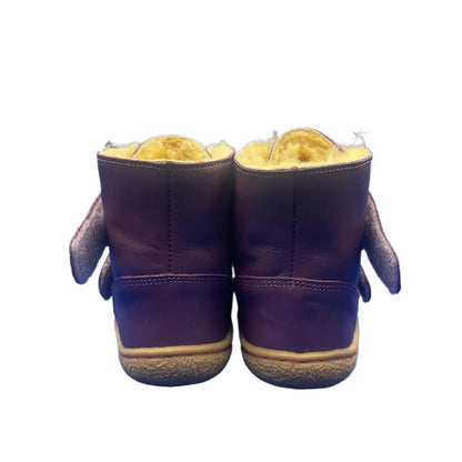 Genuine Leather Winter Barefoot Two Straps Boots