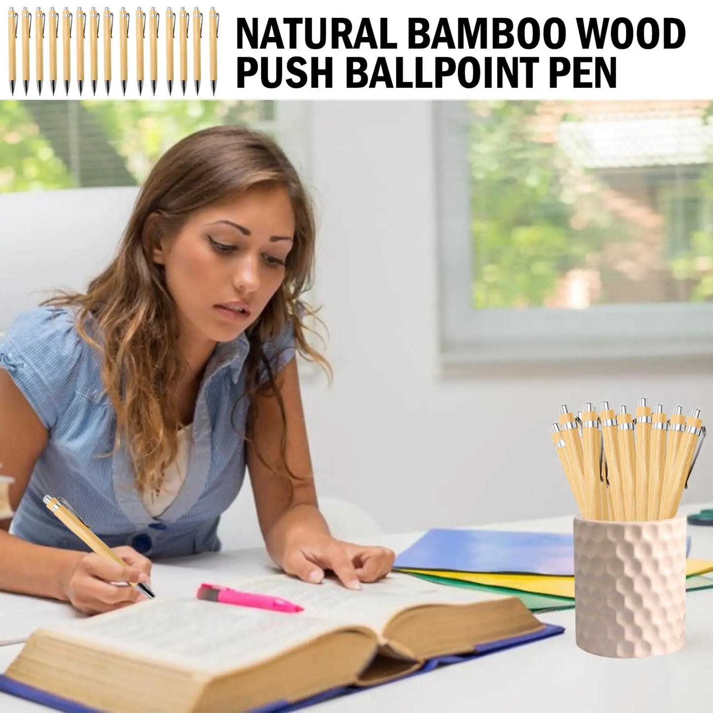Bamboo Ballpoint Pen Set