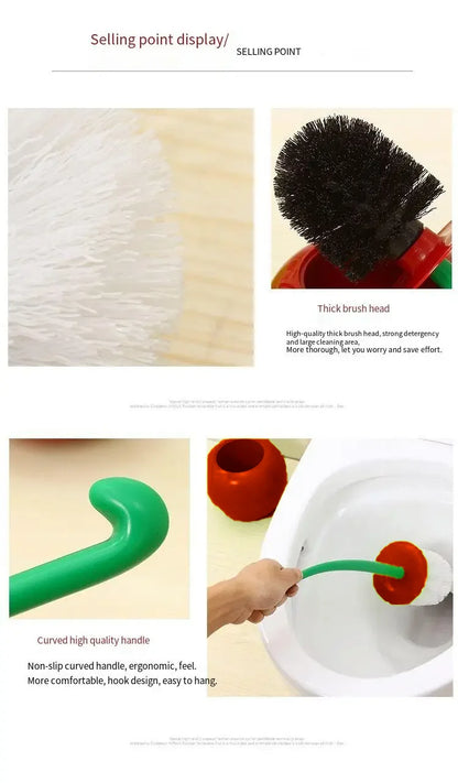 Decorative Cherry-Shaped Toilet Brush & Holder