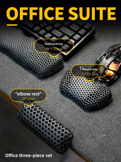 Ergonomic Mouse Wrist Rest TPE Hand Rest Pressure-Reducing Breathable Wrist Support Pad for Gaming Office Typing Pain Relief