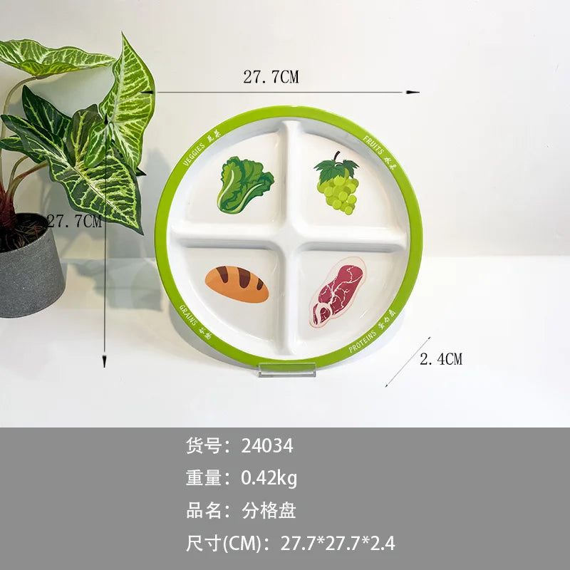 Melamine Divided Dinner Plate