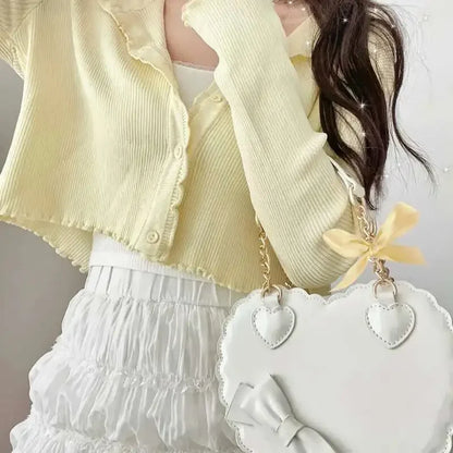 Heart-Shaped Lolita Crossbody Handbag