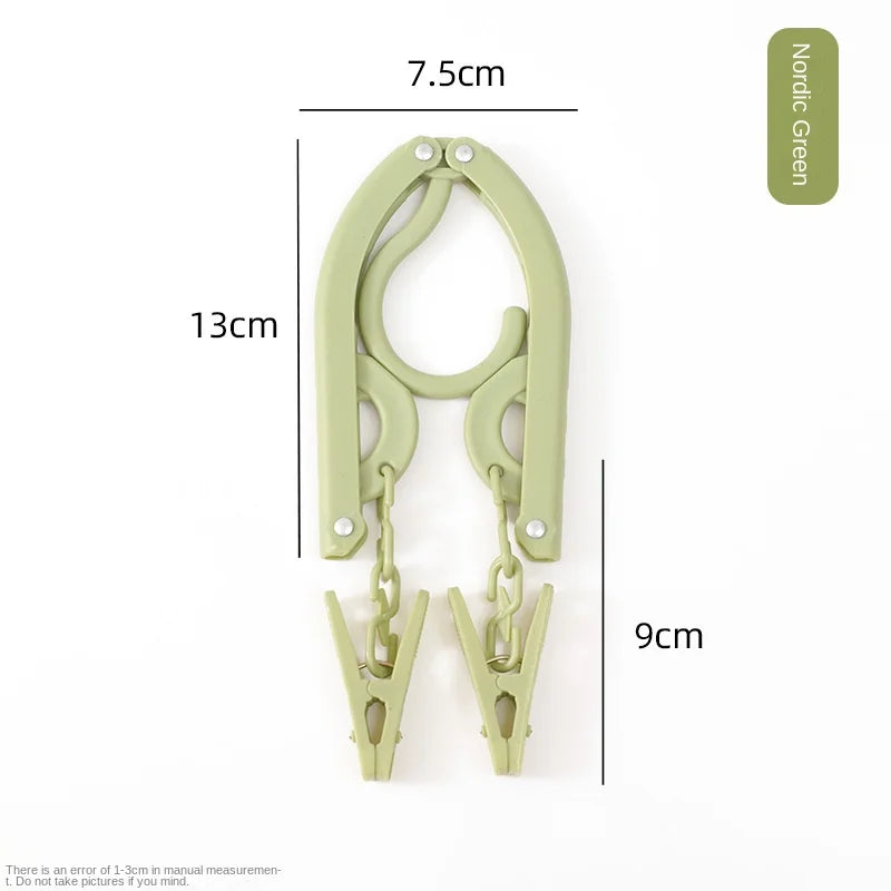 Portable Folding Travel Hanger with Sock Clips