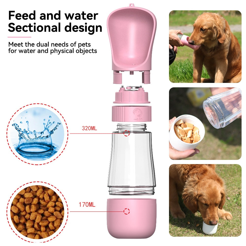 3 In 1 Dog Water Bottle Portable Pet