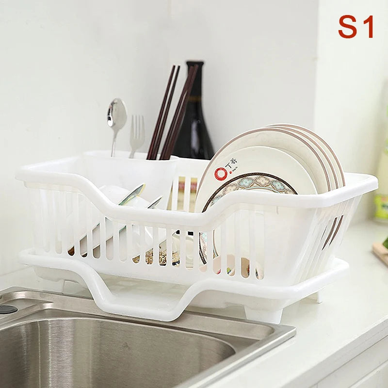 Kitchen Dish Drying Rack with Drain Board