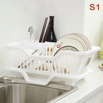 Kitchen Dish Drying Rack with Drain Board