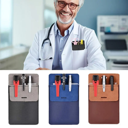 PU Leather Pen Pouch with Pocket Organiser