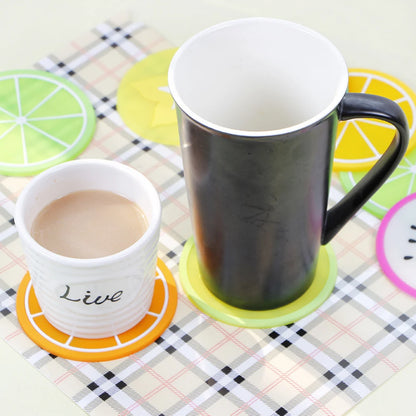 Fruit Shape Cup Coaster Silicone Slip Insulation Pad