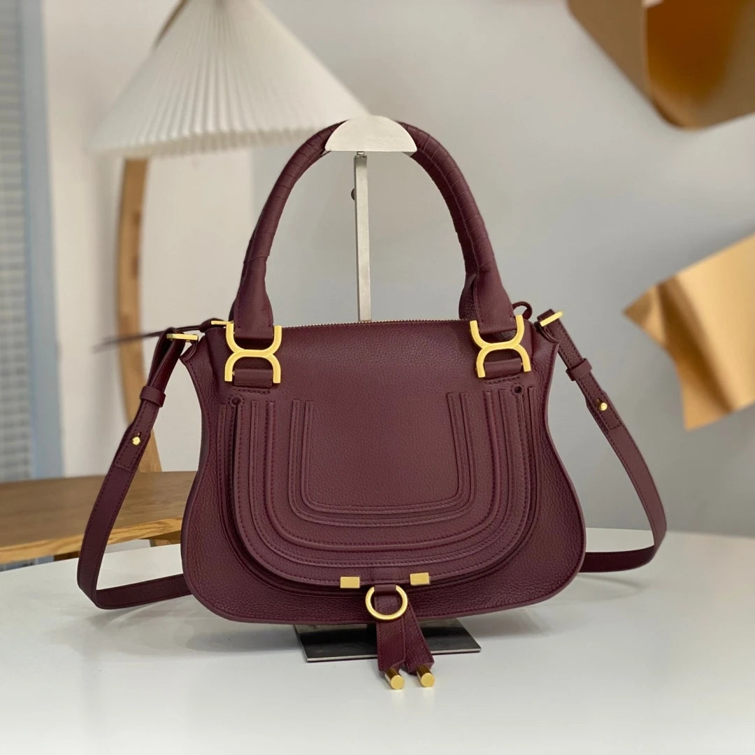 Vintage Genuine Leather Saddle Crossbody Bag for Women