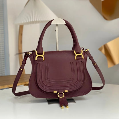 Vintage Genuine Leather Saddle Crossbody Bag for Women