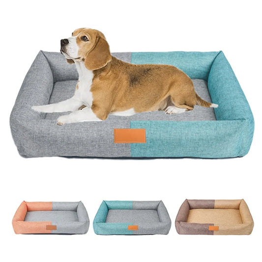 Linen Material Washable Removable Small Pet Bed