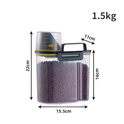 Premium Airtight Pet Food Storage Container with Measuring Cup