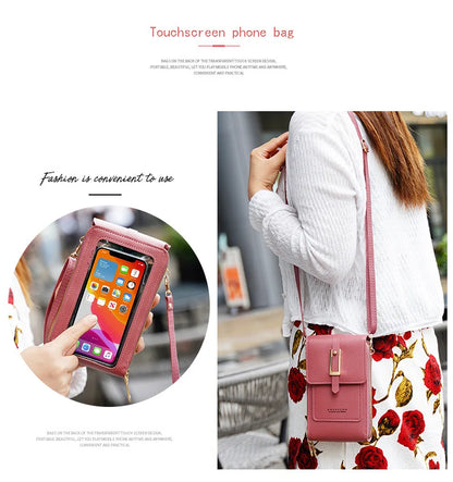 Touchscreen Phone Crossbody Wallet Bag