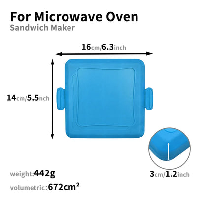 Practical Household Accessory – Silicone Microwave Sandwich Maker with Adjustable Silicone Straps – silicone, pp