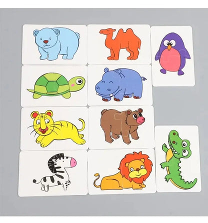 Animal Matching Puzzle Cards