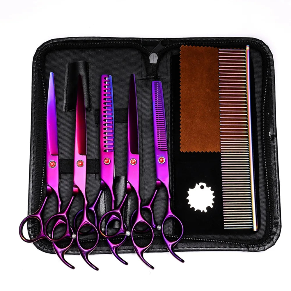 Professional 7 Inch Pet Grooming Scissors Kit