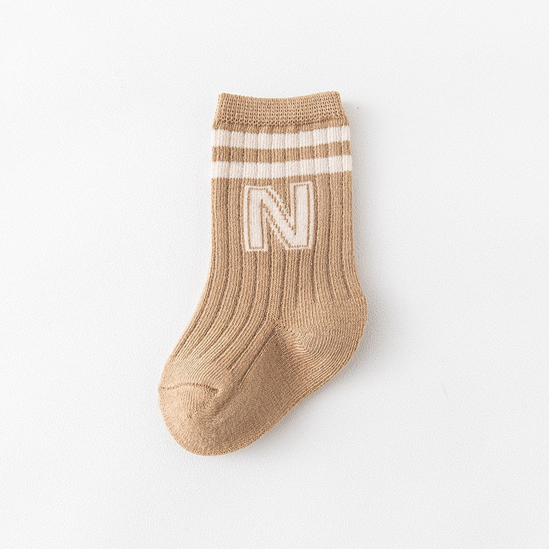 Knit Soft Letter Baby Socks