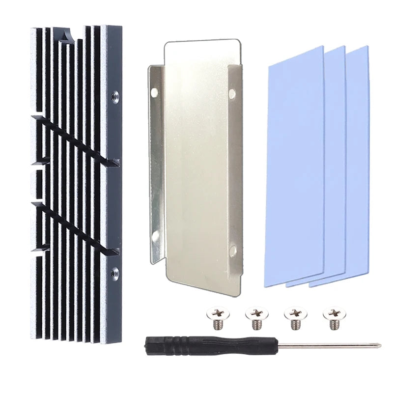 Aluminum M.2 SSD Cooler for NVMe NGFF 2280 SSDs – Thermal Cooling Heatsink