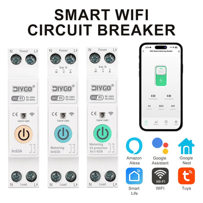 Tuya WiFi Smart Circuit Breaker with Protection