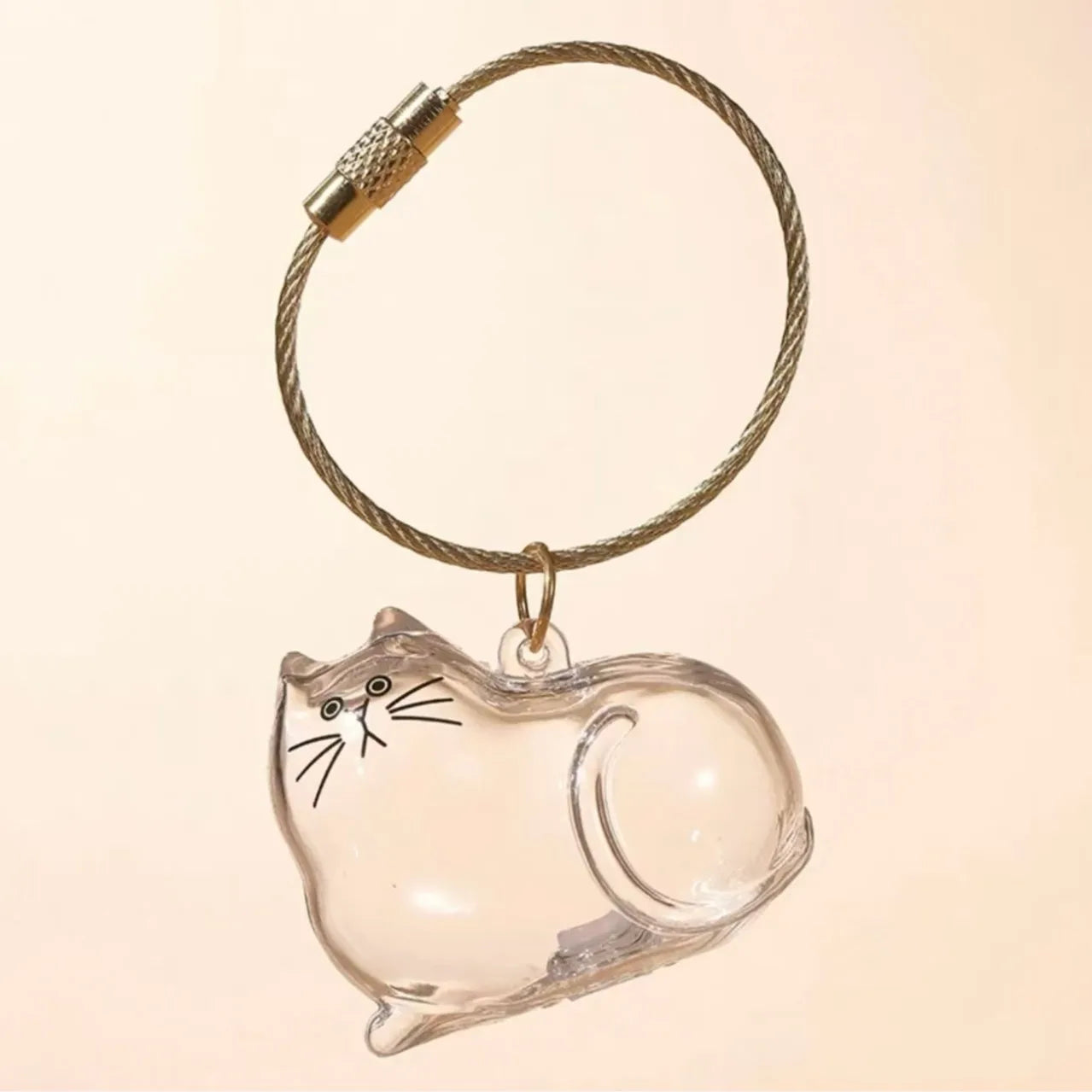 Pet Hair Memorial Keepsake Keychain