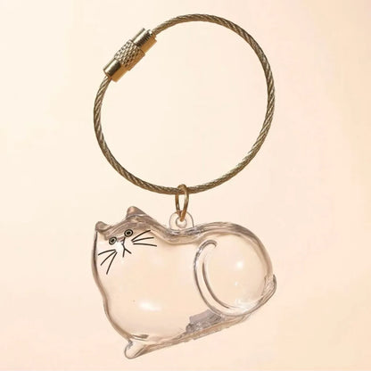 Pet Hair Memorial Keepsake Keychain