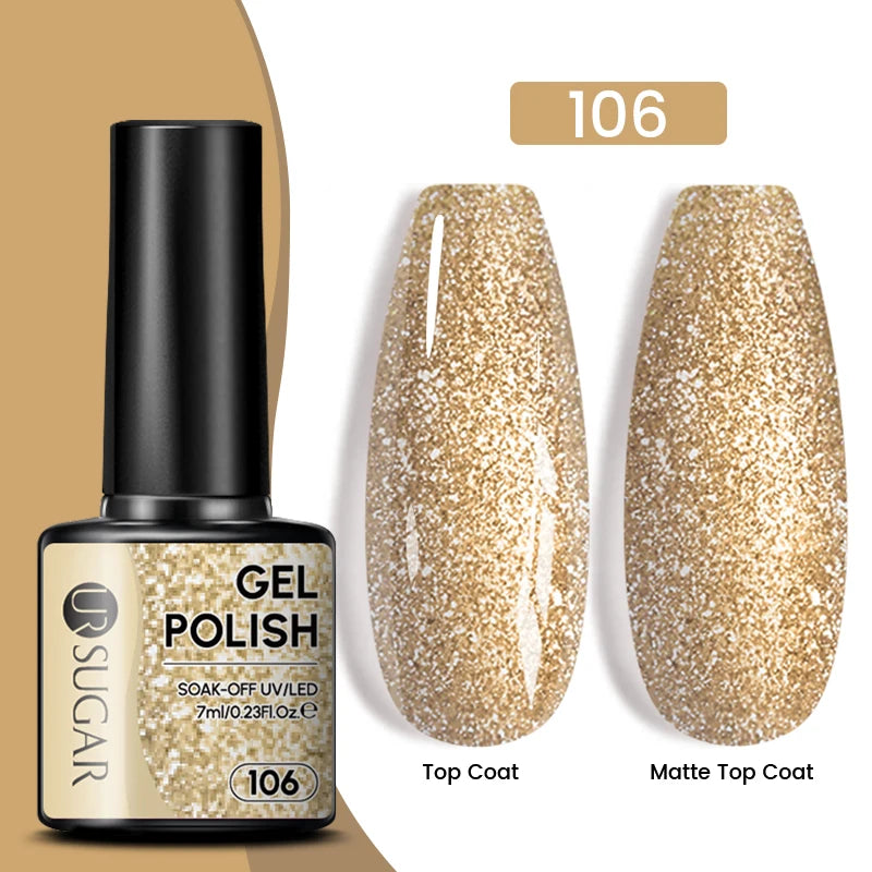 UR SUGAR 7.5ml Glitter Nude Gel Nail Polish