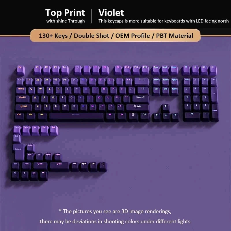 Gradient Red Cherry Profile RGB Keycaps Set