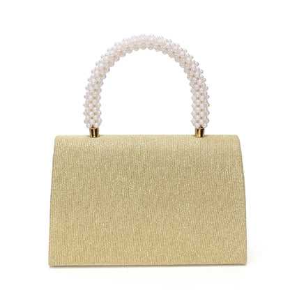 Metal Pearl Glitter Evening Clutch Bag