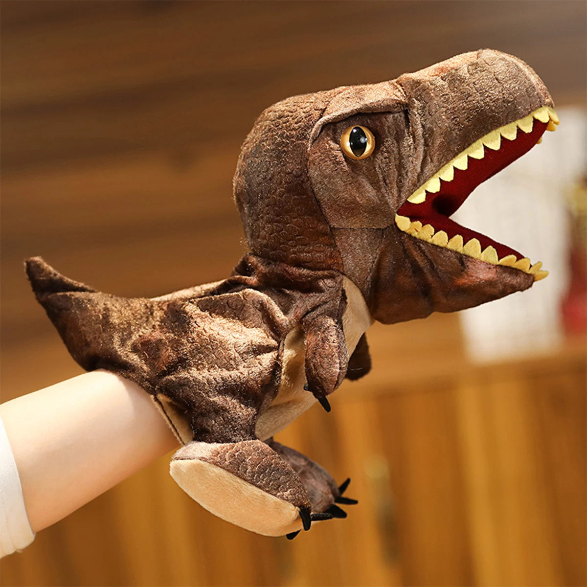 Dinosaur Hand Puppet Plush Toy for Pets
