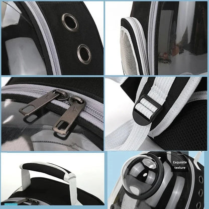 Transparent Space Capsule Pet Carrier Backpack – Portable Cat & Dog Bag