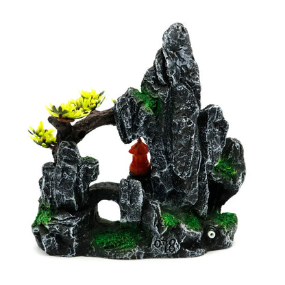 Resin Aquarium Mountain Cave Ornament