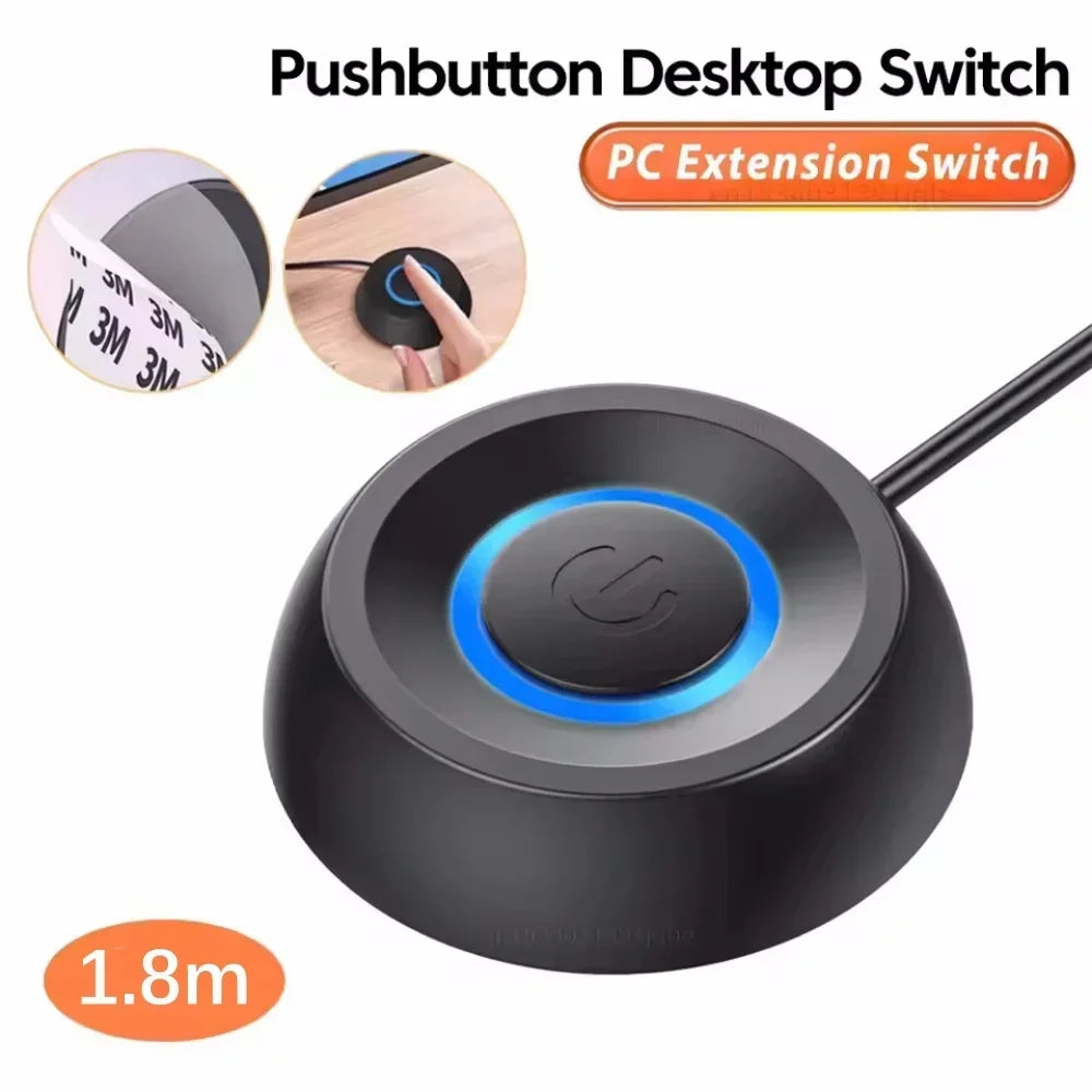 External PC Power Switch Button with LED