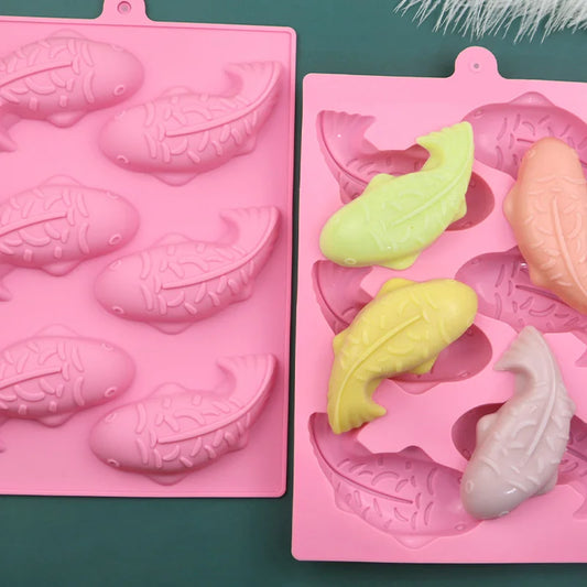 3D Fish-Shaped Food-Grade Silicone Mould for Chocolate, Cakes & Desserts