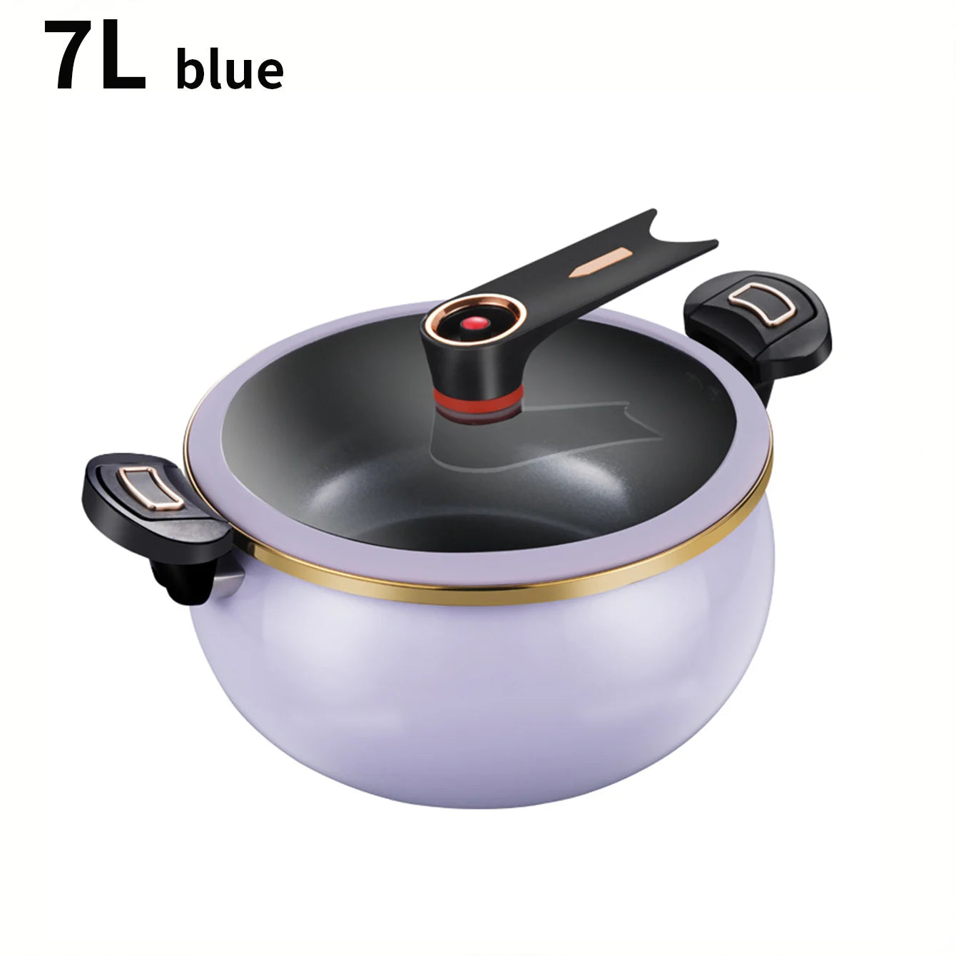 7L Non-Stick Micro Pressure Cooker with Glass Lid
